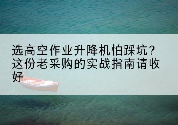 浑江高空作业升降机厂家推荐-选高空作业升降机怕踩坑？这份老采购的实战指南请收好